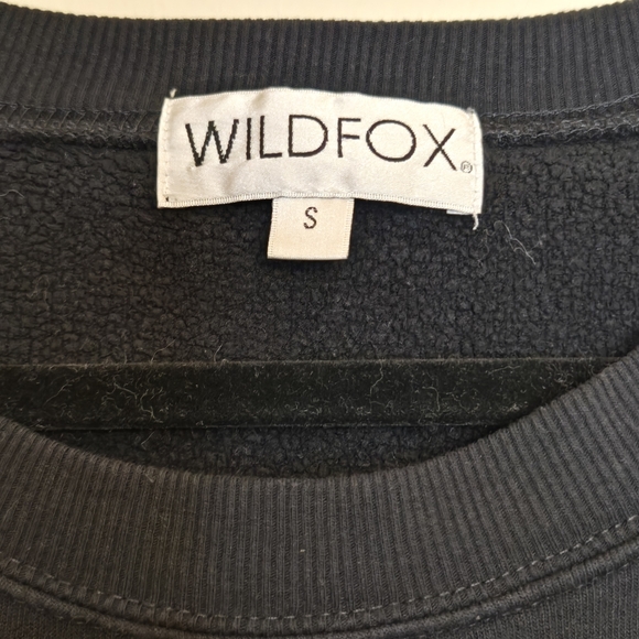 WILDFOX Celestial Stitches Sweatshirt Navy with Embroidered Stars - Picture 7 of 12